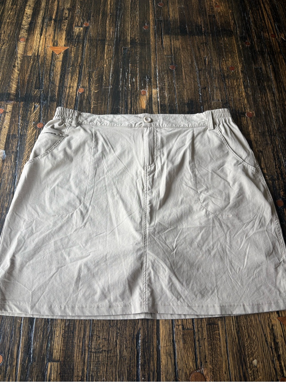 Willit Women's Cream Pull-On Skort with Front Pockets